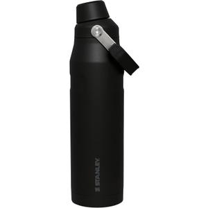 Stanley IceFlow Fast Flow Water Bottle | Angled Spout Lid | Lightweight & Leakproof for Travel & Sports | Insulated Stainless Steel | BPA-Free (Black), 36 oz 