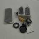 NEECZS Kitchen Soap Dispenser Set with Instant Dry Tray,16 Oz Hand and Dish Soap Black Glass Dispenser Set,Stainless Steel Pump,Waterproof Labels&Dish Brush,Luxury Soap Bottle for Kitchen,Bathroom