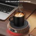 Kepwam Coffee Mug Warmer - 50W Electric Coffee Warmer for Desk 3 Temp Settings & 2-9 Timer Smart Cup Warmer for Desk Candle Warmer Plate with LED Lights Beverage Tea Milk Warmer for Home & Office