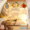 Winlyn 24 Sets Fall Pumpkin Crafts DIY Ornaments Decorations Kit - Maple Leaf Foam Stickers Arts and Crafts for Kids Thanksgiving Halloween Party Classroom Activities