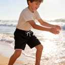 Cozople Boys Swim Trunks Quick Dry Compression Liner Swim Shorts Summer Bathing Suit with Inner Pocket Swimwear 7-20T (18 Years, Black-pink)