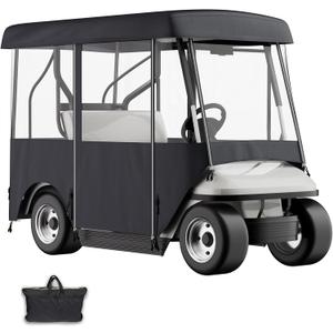 VEVOR Golf Cart Enclosure, Polyester Driving Enclosure, Club Car Covers Universal Fits for Most Brand Carts, Sunproof and Dustproof Outdoor Cart Cover