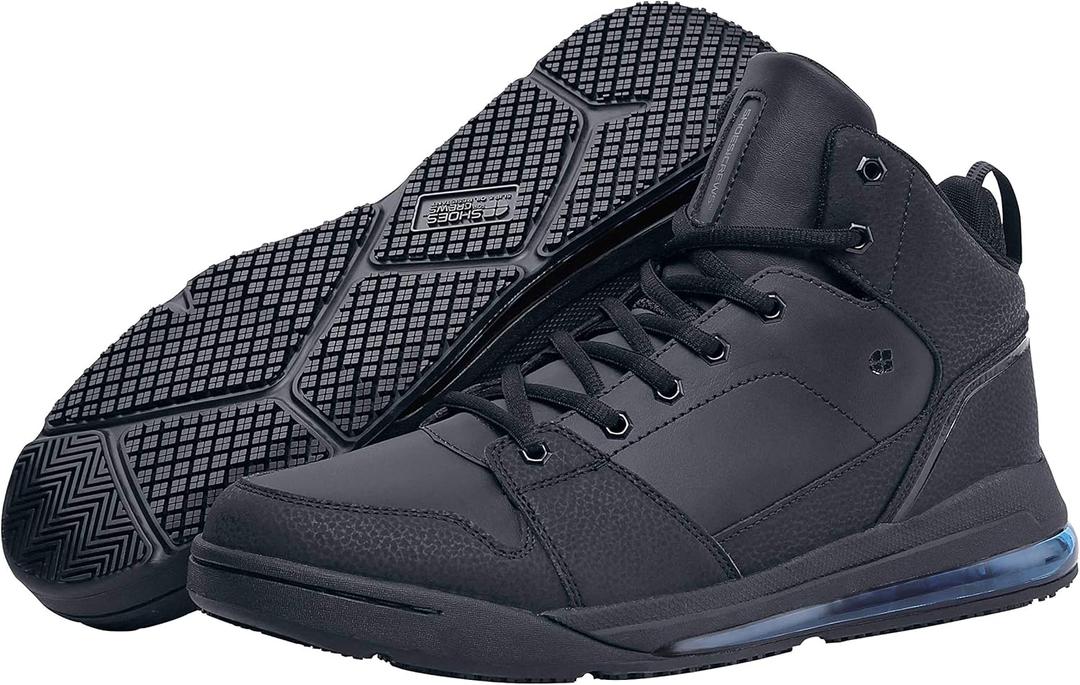 Shoes for Crews Tigon, Men's Slip Resistant Food Service Work Sneakers (11.5, Black)