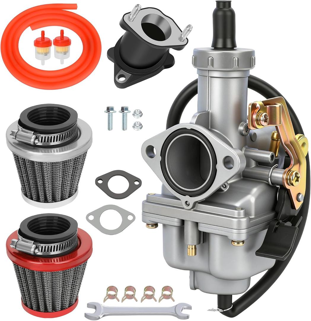 YOXUFA PZ27 Carburetor Kit Replacement for TaoTao Apollo 125cc 150cc 200cc 250cc ATV Dirt Pit Bike Go Kart 4 Stroke Zongshen TRX200 Gio Sunl Viper Lifan Chinese Quad 4 Wheeler Parts