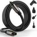 Elecan Optical Audio Cable 100 Ft Digital Audio Toslink Cable Cord-Fiber Optic-Gold Plated-Flexiable&Durable-for Home Theater,Sound Bar,PS4&Xbox-with