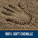 OLANLY Small Bathroom Rugs 24x16, Extra Soft Absorbent Chenille Bath Rugs, Rubber Backing Quick Dry, Machine Washable Bath Mats for Bathroom Floor, Tub and Shower, Home Decor Accessories, Tan