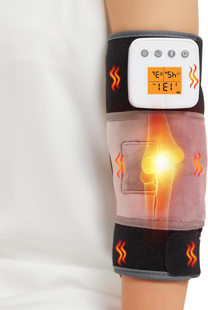 Cordless Elbow Heating Pad for Tennis Elbow Relief,Vibration Massage Heated Elbow Brace for Cubital Tunnel,Rechargeable Heating Pad for Elbow for Tendonitis,Arm Elbow Massager for Pain Relief