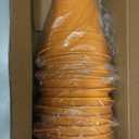 Ripeng 12 Pack Galvanized Buckets, Metal Bucket with Handle, 5 Inch, Tin, Mini Round Flower Pot Plant Basket, Party Supplies for Candy Bars Vase Crafts Favor(Orange)