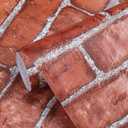 Coavas Brick Wallpaper Peel and Stick Red Faux Brick Contact Paper 17.7x393.7 Inches Removable Wall Paper Adhesive Renter Friendly Wallpaper Bathroom Wallpaper Farmhouse Kitchen Backsplash
