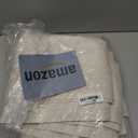 INOVADAY 100% Blackout Curtains 84 Inches Long 2 Panels Set, Back Tab/Rod Pocket Linen Blackout Curtains for Bedroom, Thermal Insulated Window Drapes - Cream, W50 X L84