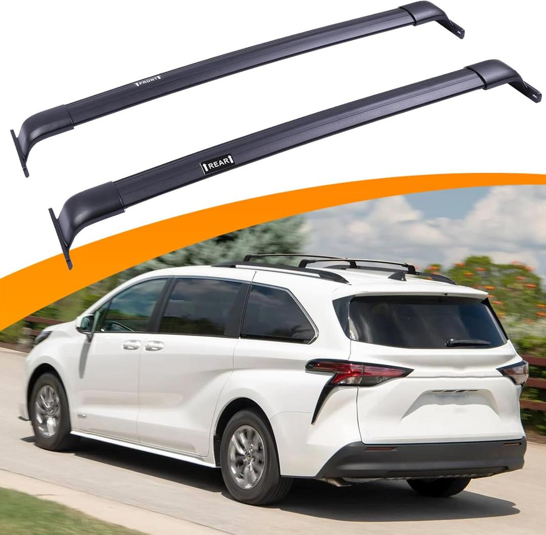 Snailfly 220 Lbs Roof Rack Cross Bars Fit for 2021 2022 2023 2024 2025 2026 Toyota Sienna W/Side Rails Crossbars Cargo Carrier Accessories