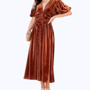 Women's Velvet Maxi Dress Formal Dresses for Wedding Guest Dress Size M