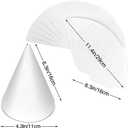 40 Pieces White Paper Party Hats for Kids Birthday, Decorative Bulk Cone Crafts for Adults Art DIY, Halloween Supplies