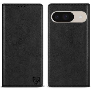 ZZXX for Google Pixel 10/10 Pro Wallet Case with [RFID Blocking] Card Slot Stand Strong Magnetic Leather Flip Fold Protective Phone Case for Google Pixel 10/10 Pro Case Wallet(Black-6.3 inch)