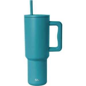 Simple Modern 40 oz Trek Tumbler with Handle and Straw Lid | Cup Holder Friendly Insulated Stainless Steel Travel Mug | Maui