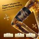 Copper-Infused Bicep Tendonitis Brace 1 Pair [Medical-Grade Compression Ultra Comfort] Tricep Bicep Compression Sleeve For Muscle Strains Recovery,Upper Arm Compression Sleeve For Men & Women