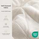 SLEEP ZONE Queen Comforter Set, Beige Diamond Jacquard Bedding Set 3 Pc