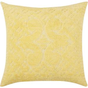 Better Trends Yellow Euro Sham 100% Cotton Chenille Bedspread Sham, Soft and Cozy Tufted Tumble Dry (26x26 Euro Sham) Ashton Collection
