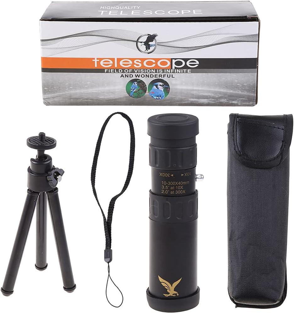 300x40 Monocular Binoculars Weak Night for Vision with Smartphone Holder Metal Monocular Monocular with Monocular 4k 10-300x 40mm