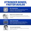 Fastenere Button Head Socket Cap Screws - 1/4-28 x 3/8" (25 Pack) Stainless Steel 18-8, Full Thread, Bright Plain Finish, Corrosion-Resistant, Machine Thread, Easy to Install w/Allen Socket Drive