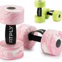 Water Weights Aquatic Pool Dumbbells for Swimming Exercise - EVA Foam Swim Pool Weights with Handle Strip, 2PCS Lightweight Water Dumbbells, Aerobics Swimming Exercise Equipment