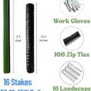 PotatoLife Plastic Fence Extra Strength with Stakes, 23.6'' x 100' Roll (Black, 23.6'' x 100')