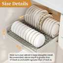Pull-out Cabinet Organizer Fixed with Adhesive Nano Film, Slide out Dish Drying Rack for Kitchen Cabinets, Pull Out Drawer for Kitchen Under Sink Organizer