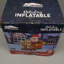 Joiedomi Christmas Inflatable Santa on Sleigh with 2 Reindeer, Inflatable Christmas Yard Decorations with Build-in LED, Blow Up Xmas Decorations Outdoor for Party Yard Garden Lawn Dcor