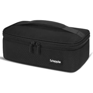 Gloppie Small Lunch Bag for Adults & Kids - Compact Insulated Lunch Box, Durable & Food-Grade Lining | Portable Cooler for Work, School, Travel (Black Honeycomb)
