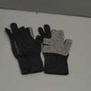 Palmyth Wool Fishing Gloves 3-Cut Fingers Warm for Men and Women Cold Weather Fingerless Gloves for Winter Fly Fishing (Large-X-Large, Black)