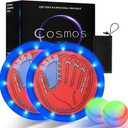 LED Toss and Catch Ball Game Set, Glow in The Dark, Kids Toddler Baseball Catch Ball Outdoor & Beach Toys, Family Games for Pool Yard Camping, Birthday Gift for Boys Girl