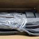 15ft Patio Umbrella with Base,Large Outdoor Double-Sided Rectangle Umbrella with Crank Handle, Market Umbrella for Poolside Garden Deck Backyard Beach Pools, Gray