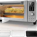 Nuwave Bravo Pro Convection Air Fryer Toaster Oven Combo, 2025 New and Improved, 10-in-1, 50-450F Temp Controls, Quick & Even Crisp Technology, 21Qt Capacity, Stainless Steel, PFAS Free