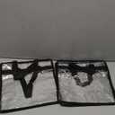 Juvale Clear Stadium Approved Bags - 12x6x12 Large Transparent Tote Bags with Zippers and Handles 2 Pack