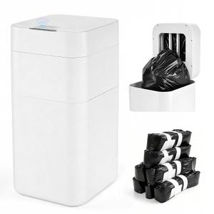 Dyna-Living Automatic Trash Can, 8 Gallon Self Sealing & Self-Changing Touchless Garbage Can Motion Sensor Trash Can, Smart Trash Bin with Automatic Lid for Kitchen Bathroom Office