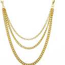 Lainrrew Trousers Chain, Pants Chain Belt Chain Wallet Chain Pocket Chain Hip Hop Punk Jeans Chain Key Chain Goth Accessories for Eboy Egirl Women Men (Gold)