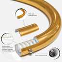 OurWarm Balloon Arch Kit with LED Lights, 9.35FT & 6FT Free Bending Half Balloon Arch Stand with Base, Gold Backdrop Stand for Wedding Birthday Party Baby Shower Yard Lawn Graduation Decorations