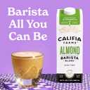 Califia Farms - Unsweetened Almond Barista Blend Almond Milk, 32 Oz (Pack Of 6), Shelf Stable, Dairy Free, Plant Based, Vegan, Gluten Free, Non GMO, Sugar Free, Milk Frother, Creamer (EXP 01/01/27)