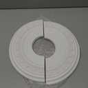 Uenhoy Split Lighting Ceiling Medallions for Light Fixtures and Ceiling Fans, 12" OD x 4" ID Round Ceiling Cover Plate, PU Ceiling Fan Medallion, White