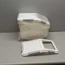 LISM 2 Pack Dog Food Storage Container with Scoop,Large Airtight Pet Dog Food Bin,Container for Dog Treats Rice,Dog Cat Dry Food Bin,Baking Supplies,Flour,Rice,Kitchen Pantry Cereal(25 LB)