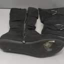 Forever Link Women's Klein-70 Closed Round Toe Buckle Slouch Flat Heel Mid-Calf Boot, Size: 8