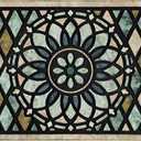 CHICHIC Welcome Door Mat 17x 30 Inch Front Doormat Outdoors for Home Entrance Outdoors Mat for Outside Entry Way Doormat Entry Rugs, Heavy Duty Non Slip Rubber Back Low Profile, Flower (1'5" x 2'6" (Rectangular))