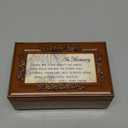 Cottage Garden in Memory Bereavement Rich Walnut Finish Petite Rose Music Box Plays Wind Beneath My Wings