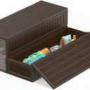 CAMMOO Hot Tub Steps with Storage, Pool Ladder, Spa Steps Outdoor, Brown