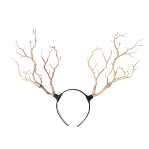 Witch Horn Shaped Hair Hoop Halloween Headband Lightweight Party Hair Decoration Gothic Branch Headdress for Adults