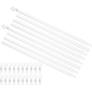 uxcell 2Pcs 46" Blinds Wand Replacement, Combinable Blinds Tilt Wand with Hook, Vertical Blind Rod Stick for Window Curtain Opener Accessory, White