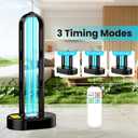 2 Pack UV Light Sanitizer, Ultraviolet Lamp with Remote Control for Bed Bugs and Dust Mites, Home Disinfection Device UV Lamp for Home, Room & Kitchen, Ultraviolet Light with 3 Speed Timings