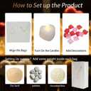 It was Always You Light Up Letters Signs, Romantic Proposal Anniversary Valentines' Day Decorations with Luminary Paper Bags, LED Tea Light Candles, Red Heart Balloons, Artificial Rose Petals