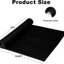Thick PVC Drainage Floor Mat 3FTX16.4FT Black PVC Pool Floor Mat, 196.8" x 36"