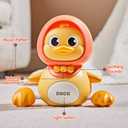 Baby Music Toy Duck Baby Belly Time Toys 12 Months Newborn Development Crawling Toy Glowing Walking Singing Toys 3-4 Years Old Boys and Girls Gifts (Yellow)